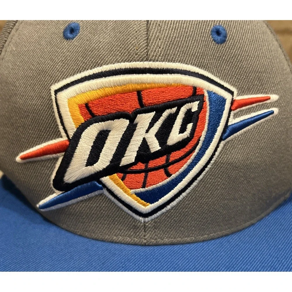 Mitchell & Ness Oklahoma City Thunder OKC Snapback Blue Gray NBA‎ Basketball Hat
